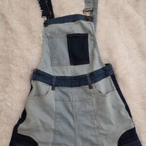 Fashion Nova Blue Denim Overalls